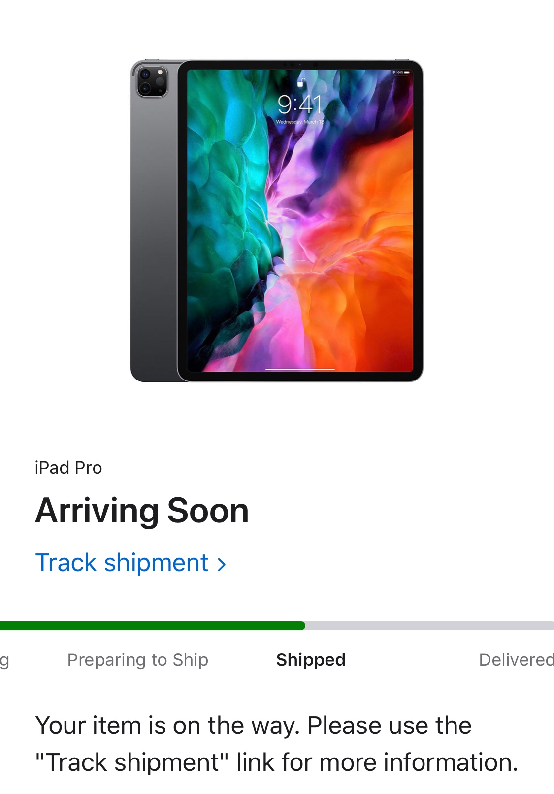 Arriving Soon Status Apple Community