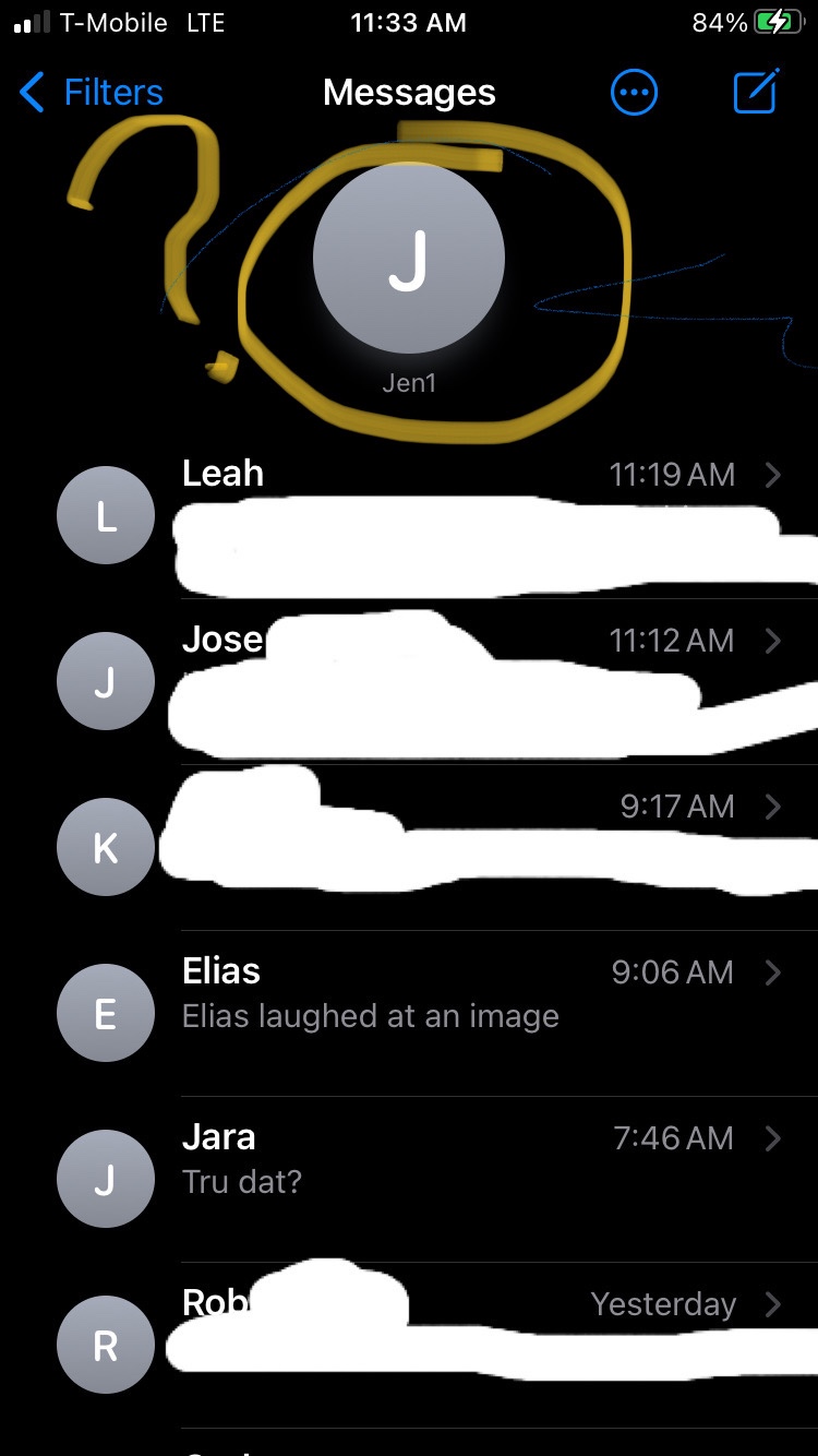 Large Contact Icon Top Center On My Text Apple Community