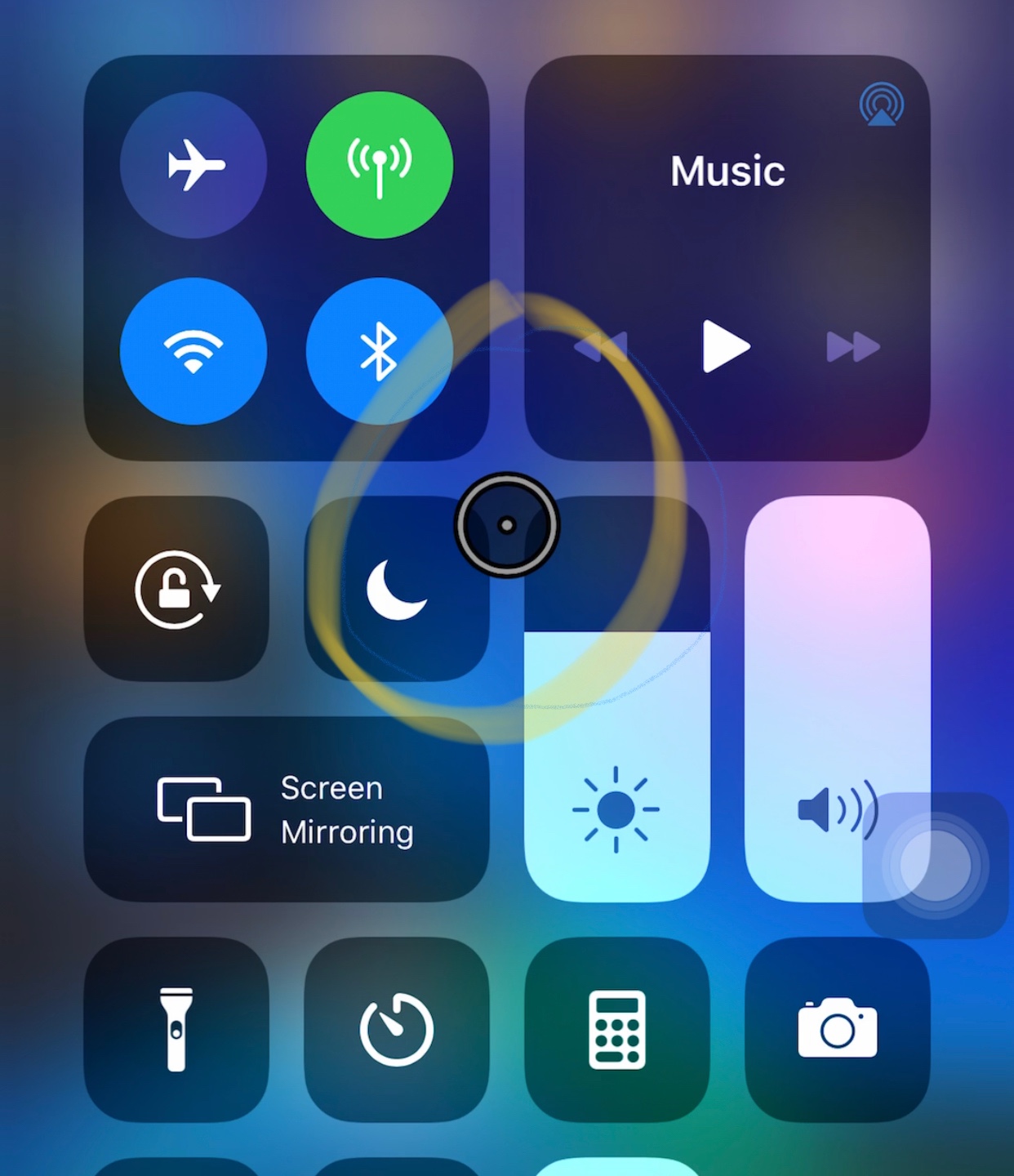 What is the circle with a dot on my iPhone?