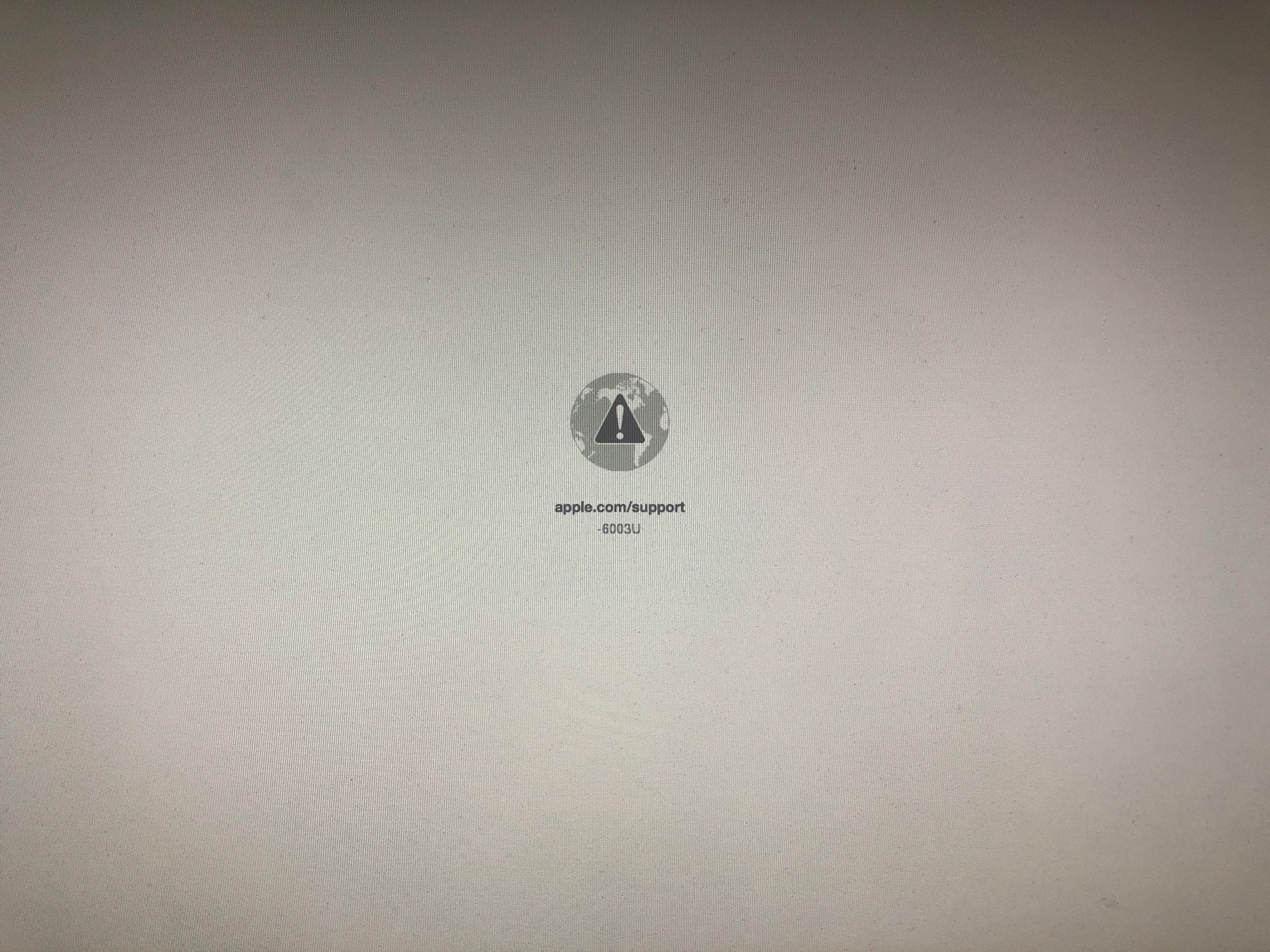 iMac error message with white screen - Apple Community