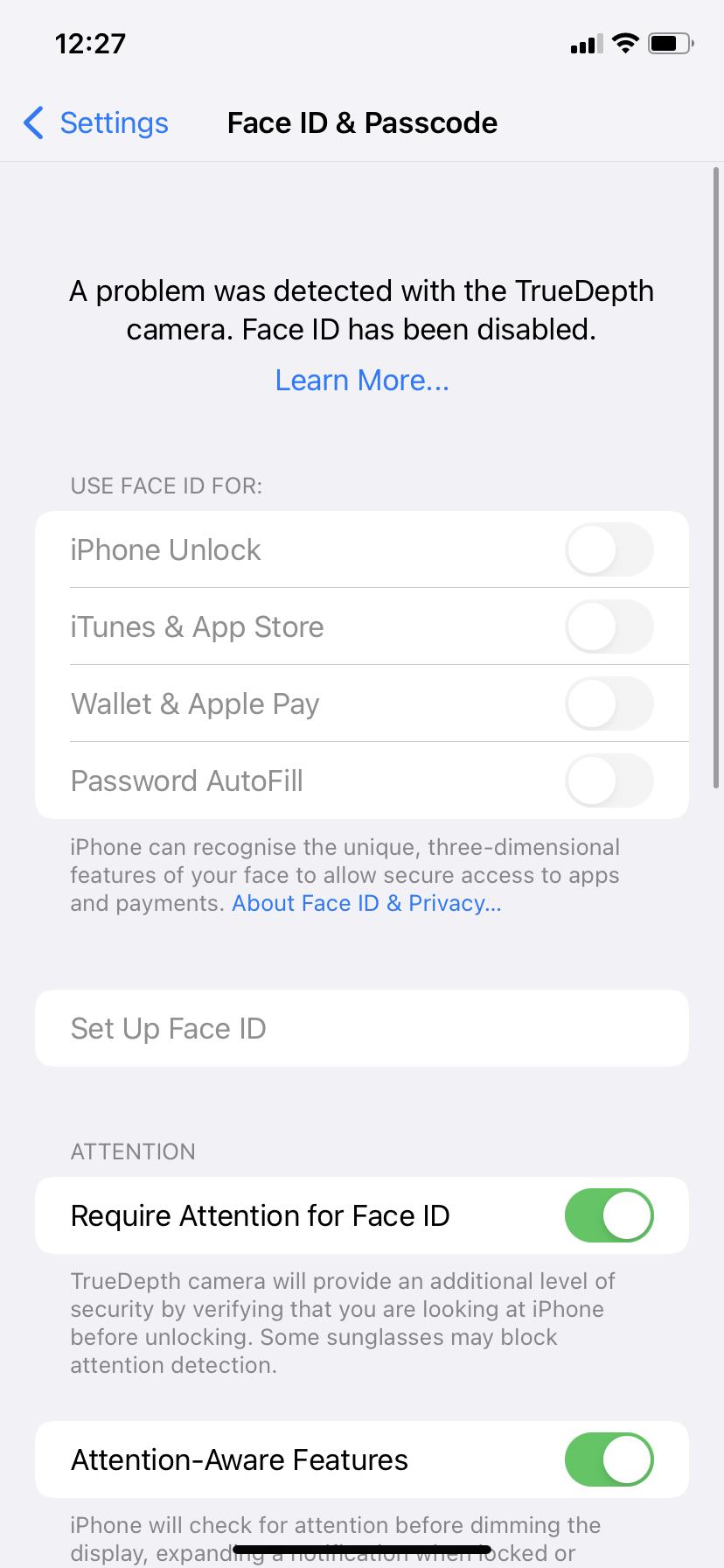 Face id not working after old face id res… Apple Community