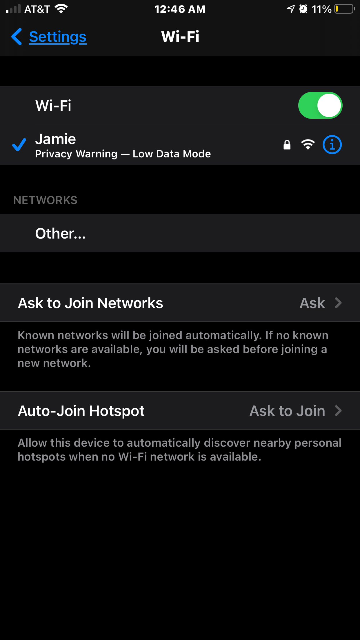 Why does my wifi Say (Privacy Warning lo… Apple Community
