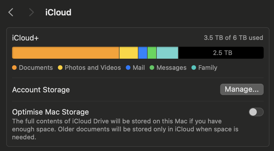 Optimised storage for the whole family