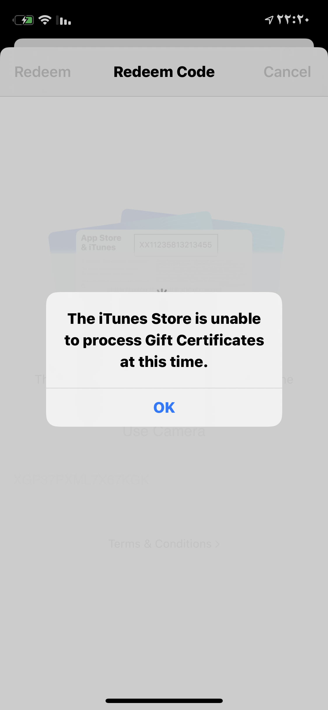 Can't Redeem gift card - Apple Community