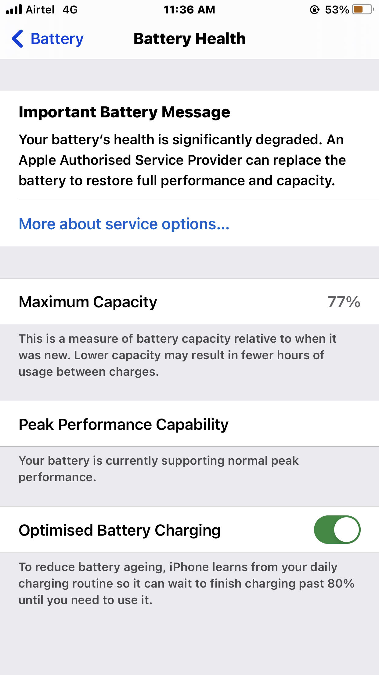 Is 77 iPhone battery good?