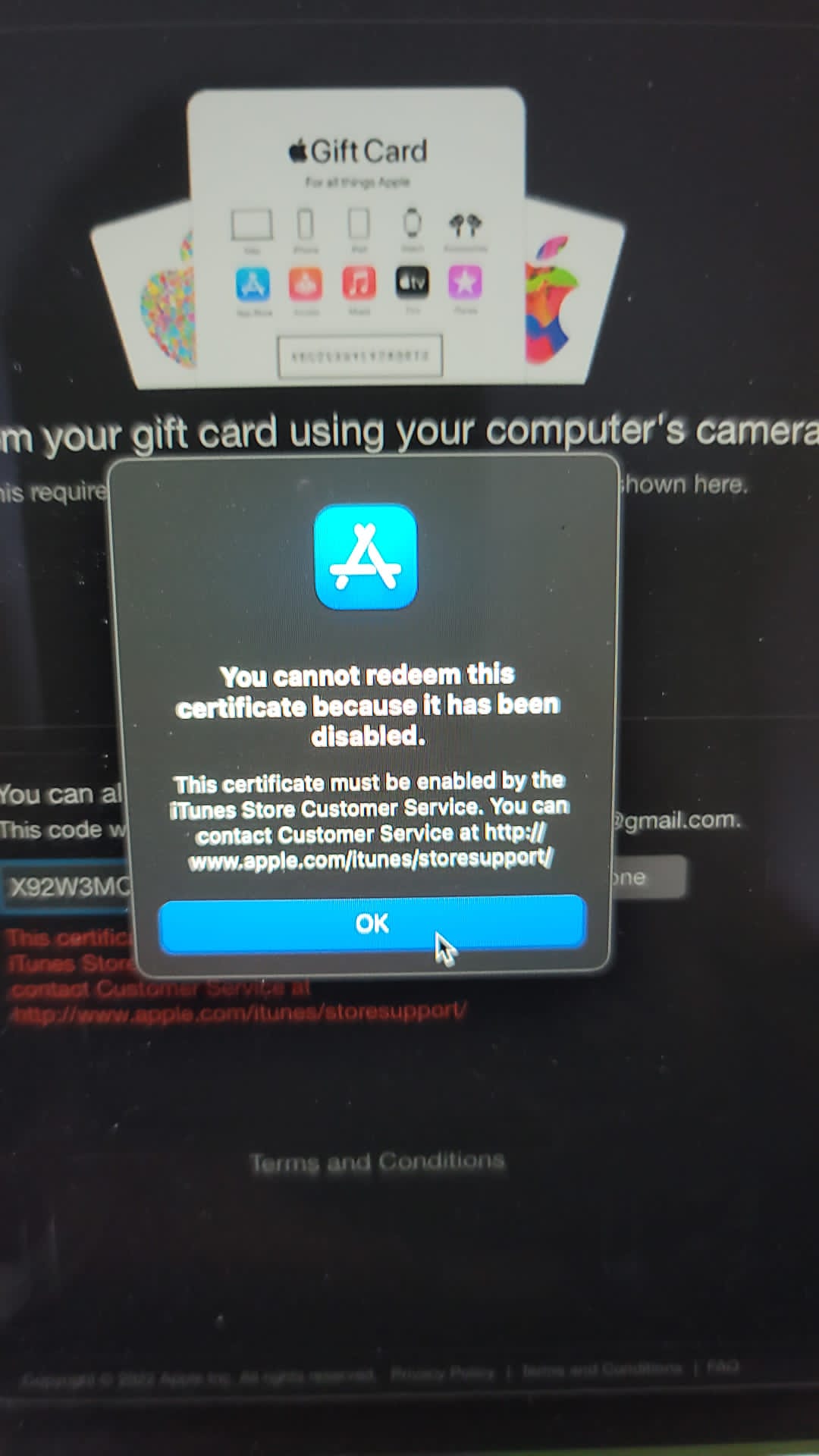 Gift card is not applicable - Apple Community