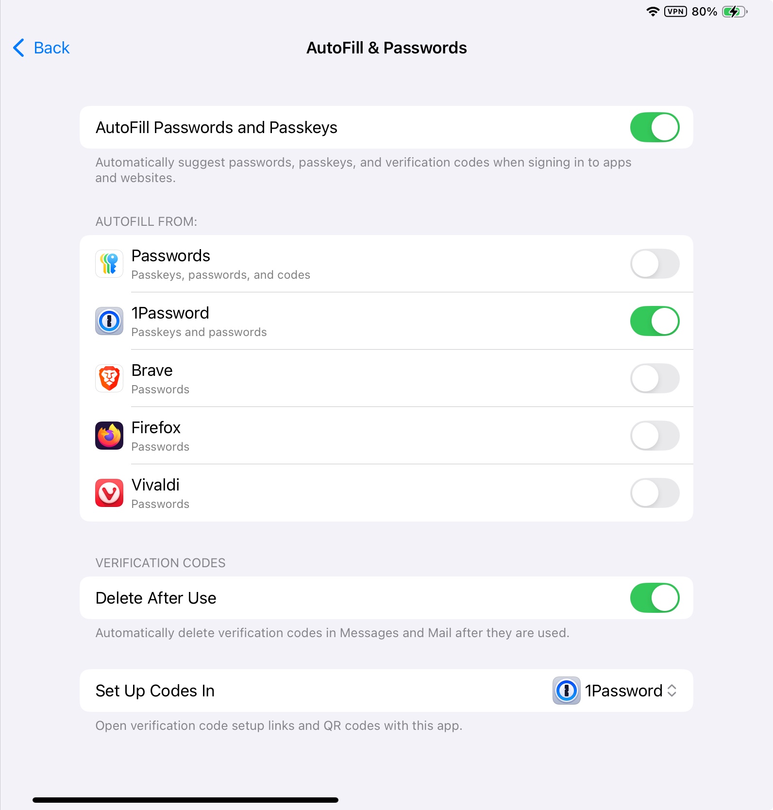 No option to select a default password ma… - Apple Community