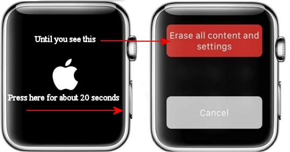 apple watch erase all content and settings