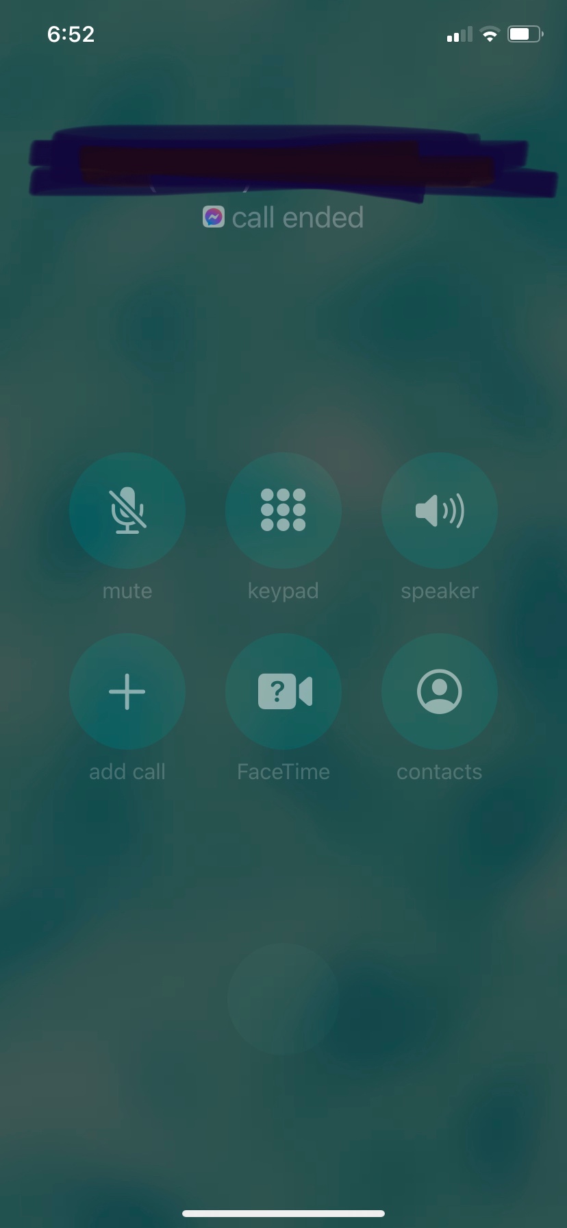 Call Ended Screenshot As My Lockscree Apple Community