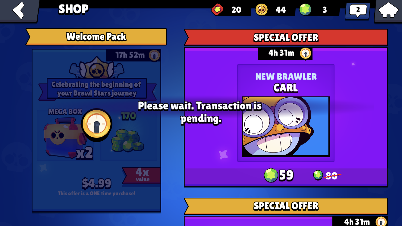 Please Wait Transaction Is Pending Apple Community - how to fix transaction pending in brawl stars