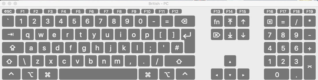 Selecting the correct keyboard