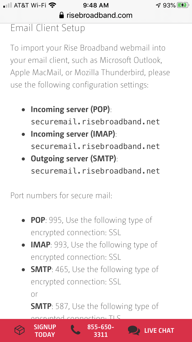 Rise Broadband Webmail Login Login Pages Info