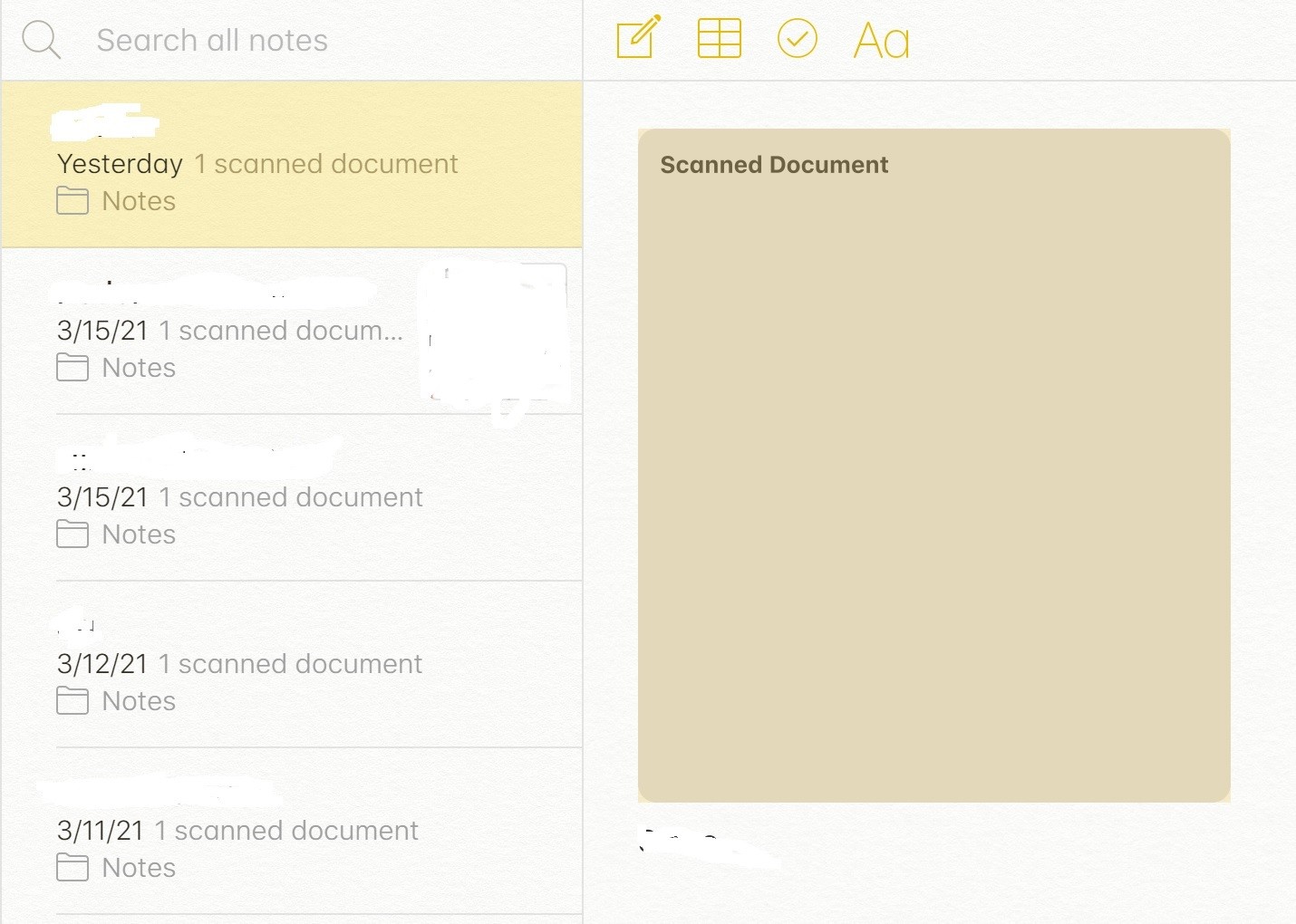 iNotes - Not showing the scanned file in … - Apple Community