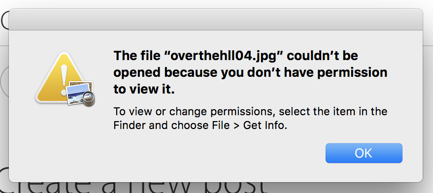insufficient permission to download file mac