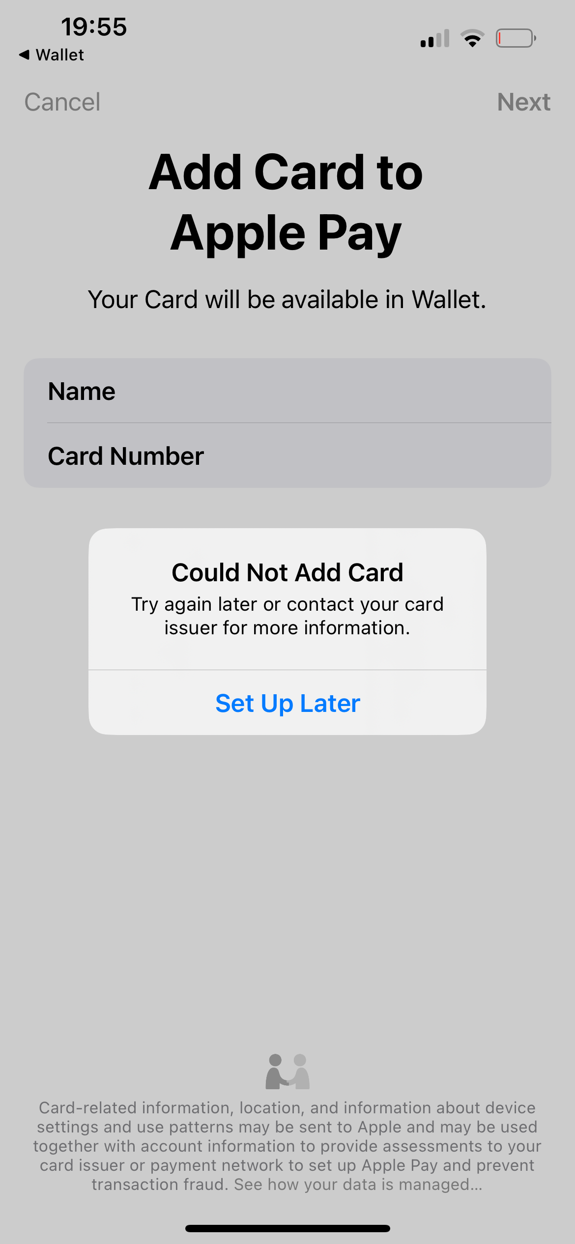 Unable to add my Revolut card to the Appl… Apple Community