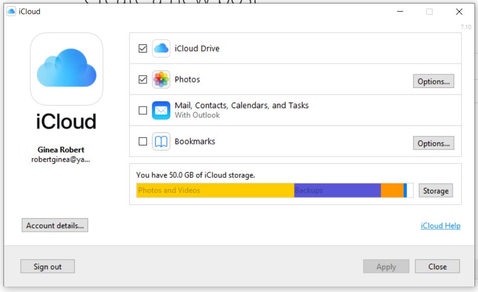 Icloud does not download photos in my PC Apple Community