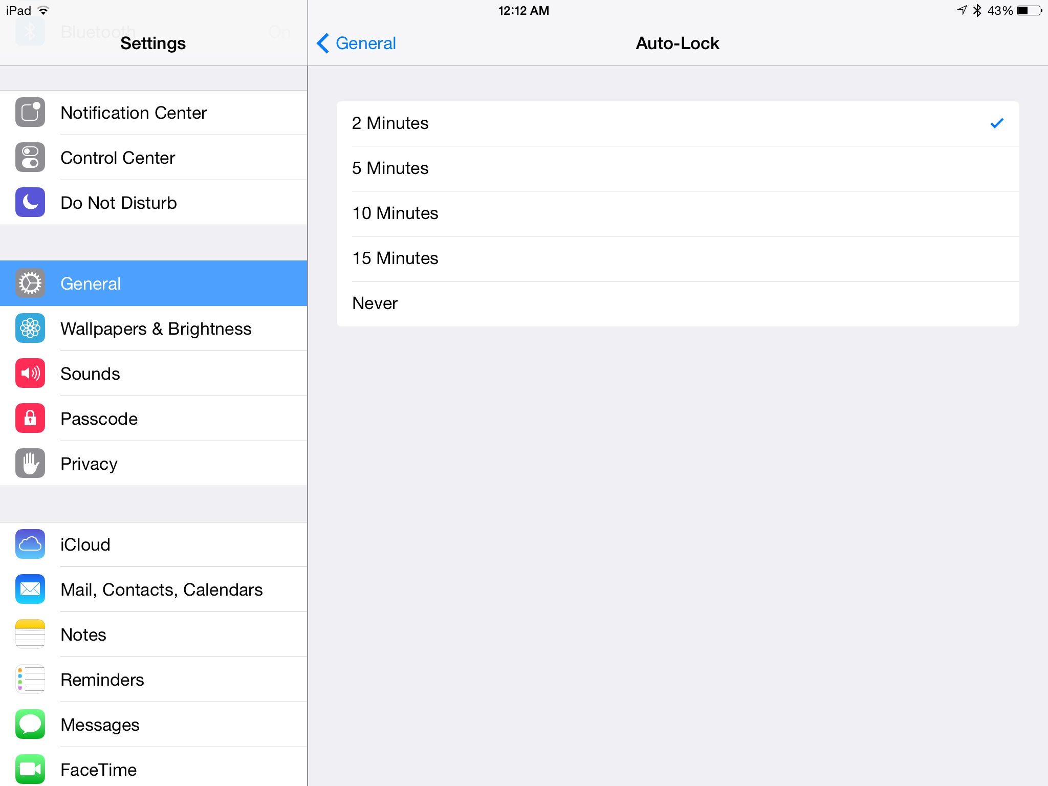 Autolock has only 2 minutes or 5 minutes… Apple Community