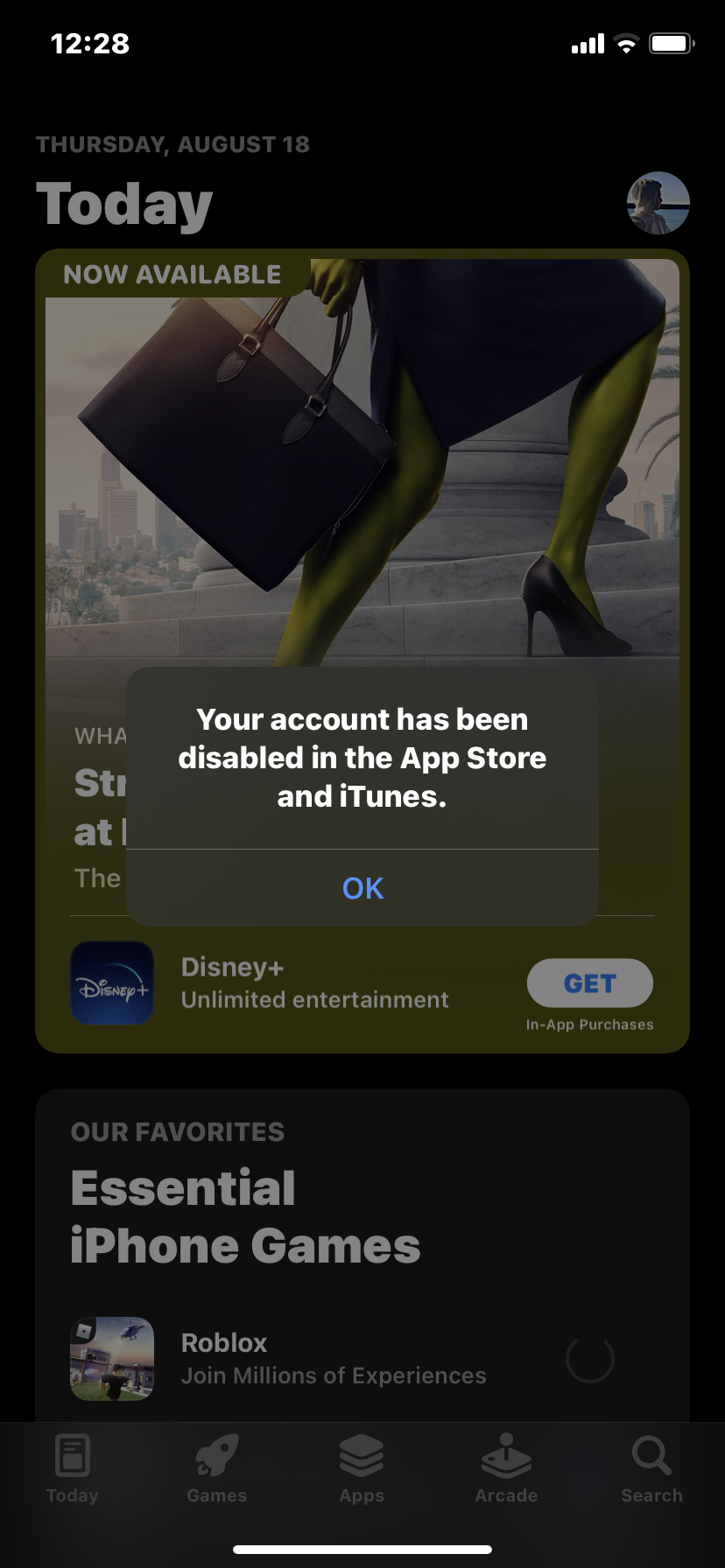 My account has been disabled in the app s… - Apple Community