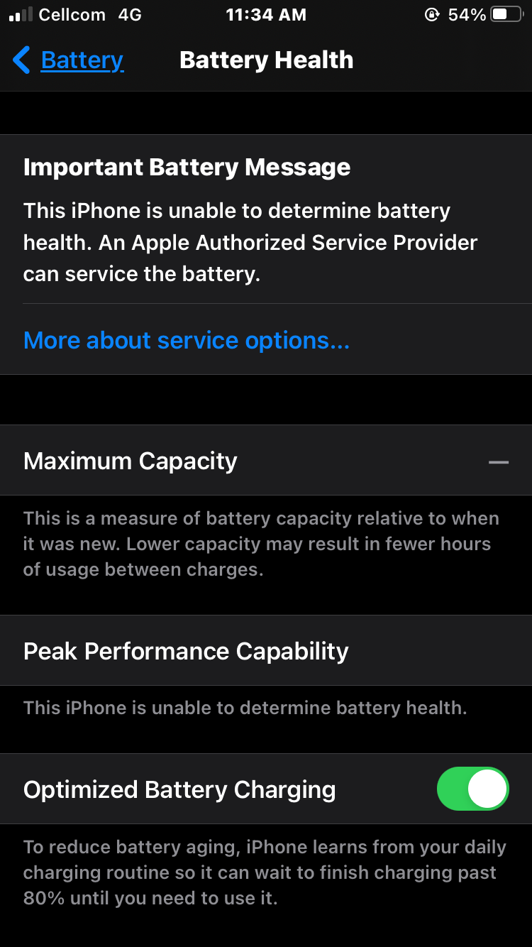 iPhone unable to determine battery life Apple Community