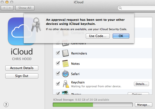 Icloud Keychain Approval From Other Devic Apple Community