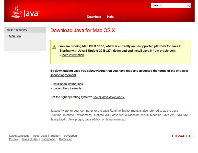 Java Download Mac Yosemite