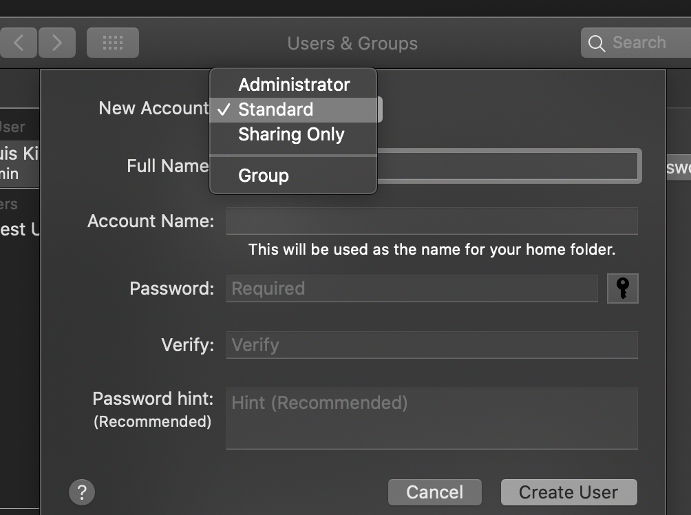 Macos Catalina Change Account Name Apple Community