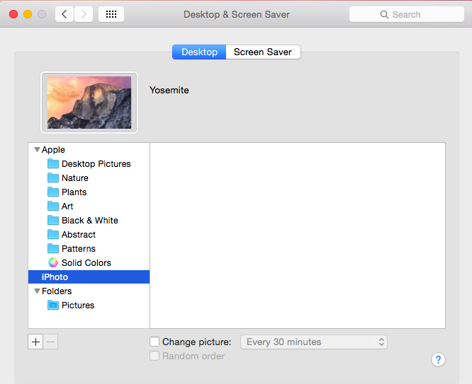 Unable To Select Iphoto Wallpaper In Yose Apple Community