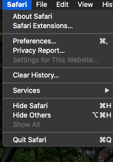 privacy report on safari