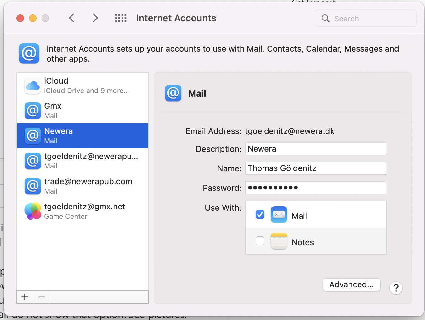 Importing Email Accounts in Monterey Apple Community