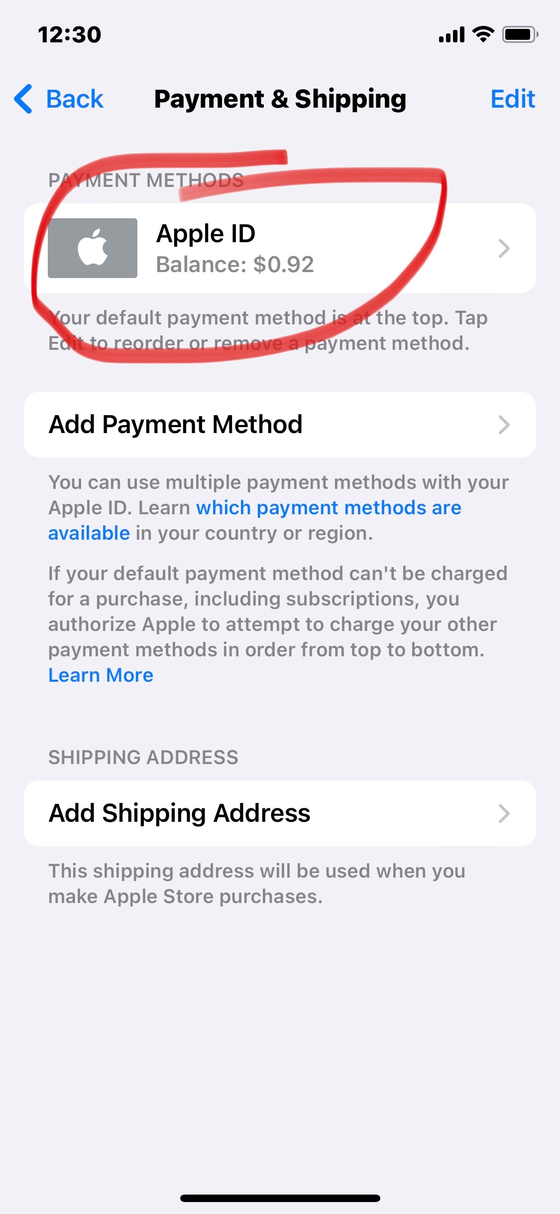 I want to clear my Apple ID blance 0.01$ - Apple Community