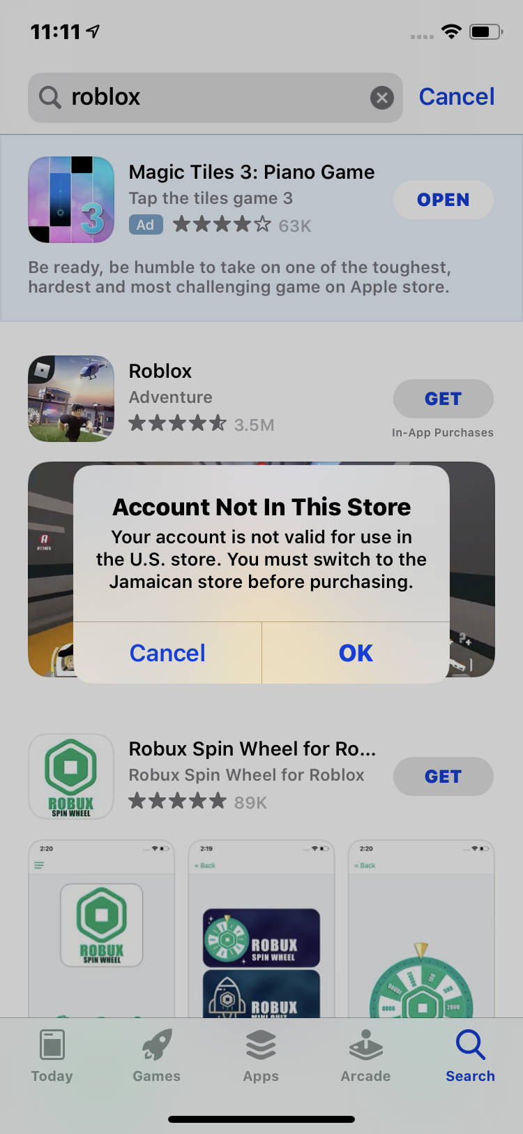 My App Store keeps saying I’m in Jamaica Apple Community