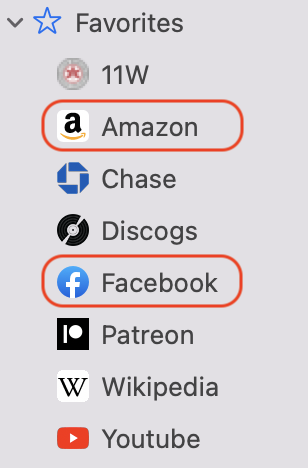 safari bookmarks favicons missing