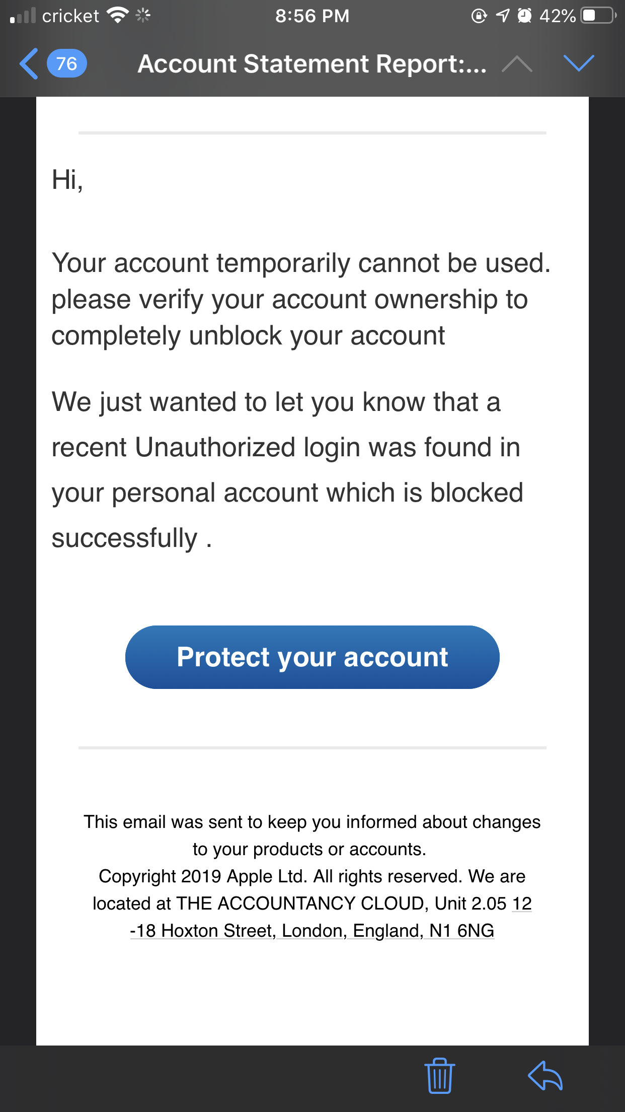 How to get my account back if it has been deleted for unauthorized