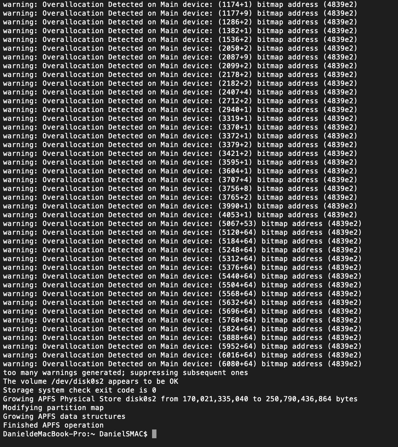 Os mac ошибка no corestorage logical volume groups found