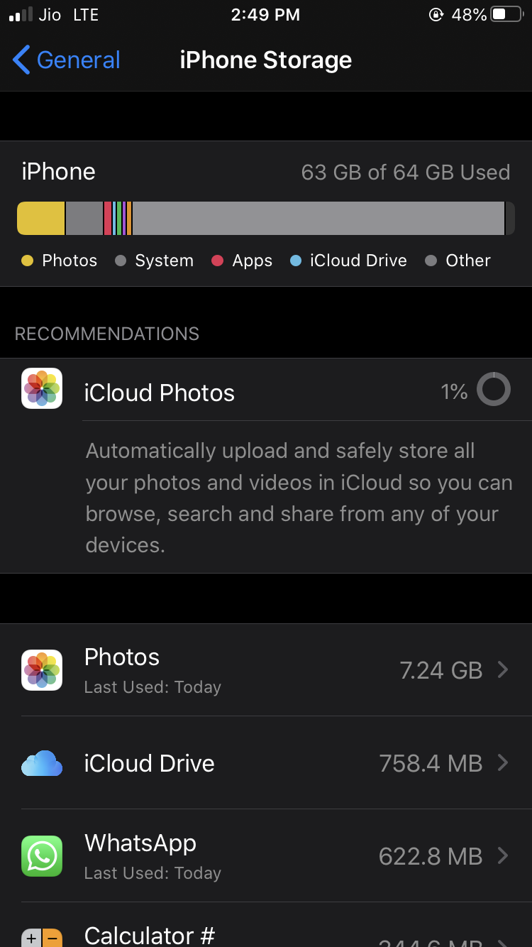 My phone storage not a full will be my ph… - Apple Community