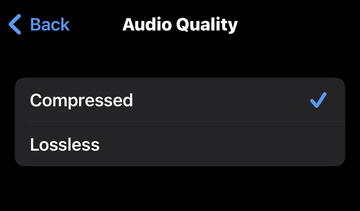 uncompressed audio