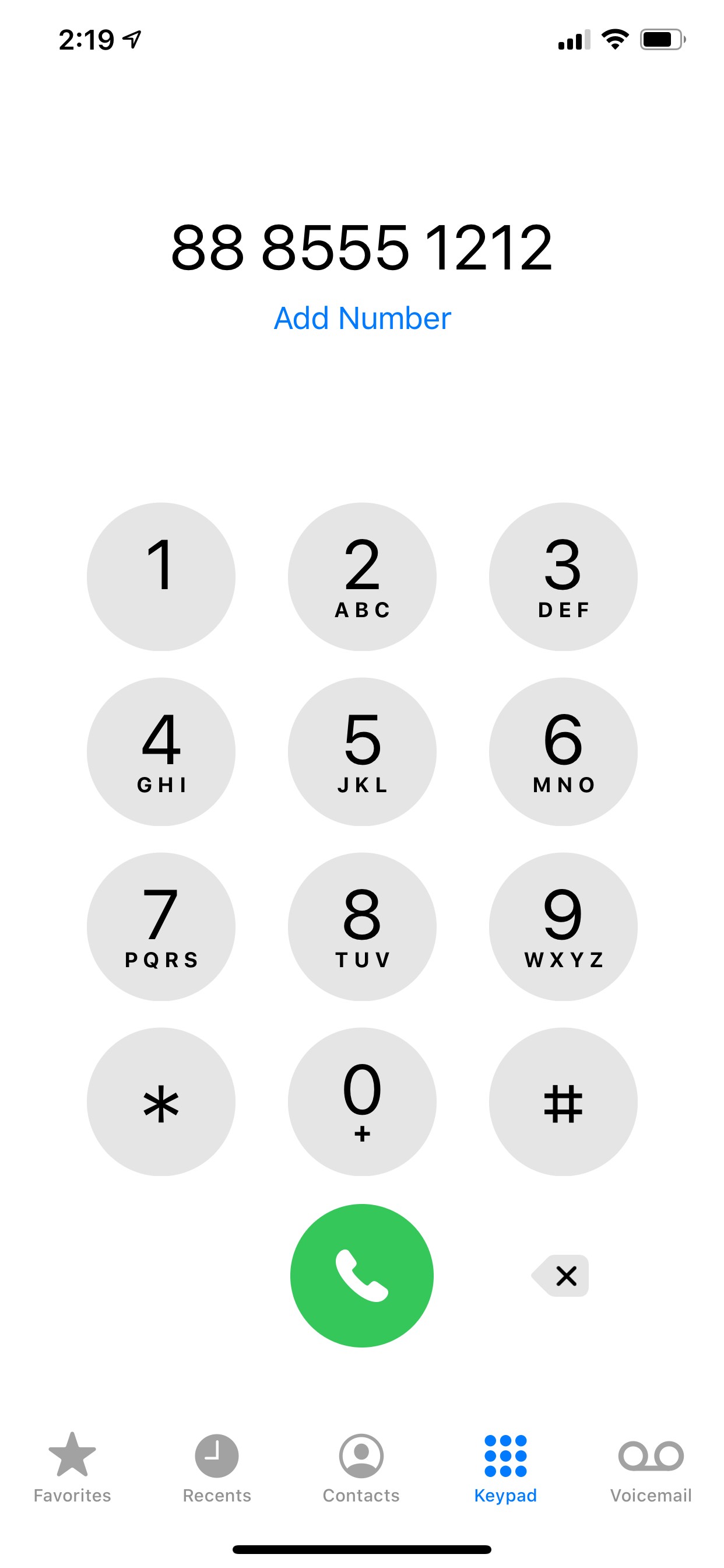 When Using Dial Pad Numbers Don t Space Apple Community