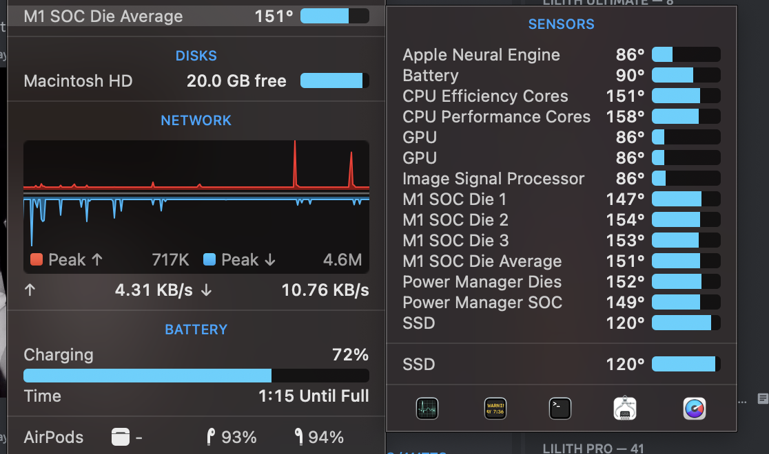 Temperature of m1 macbook air 16gb - Apple Community