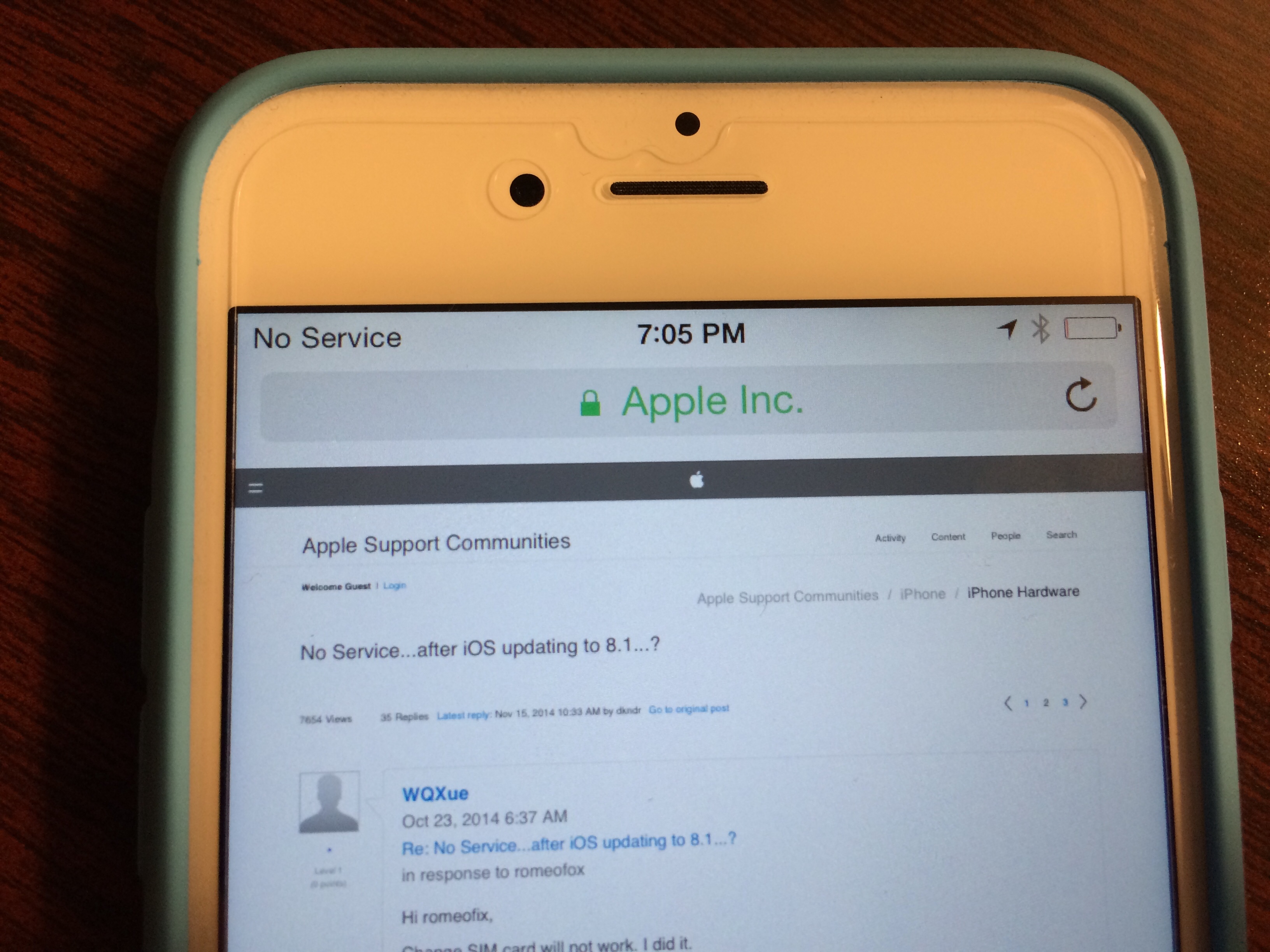 iphone 8 service issues