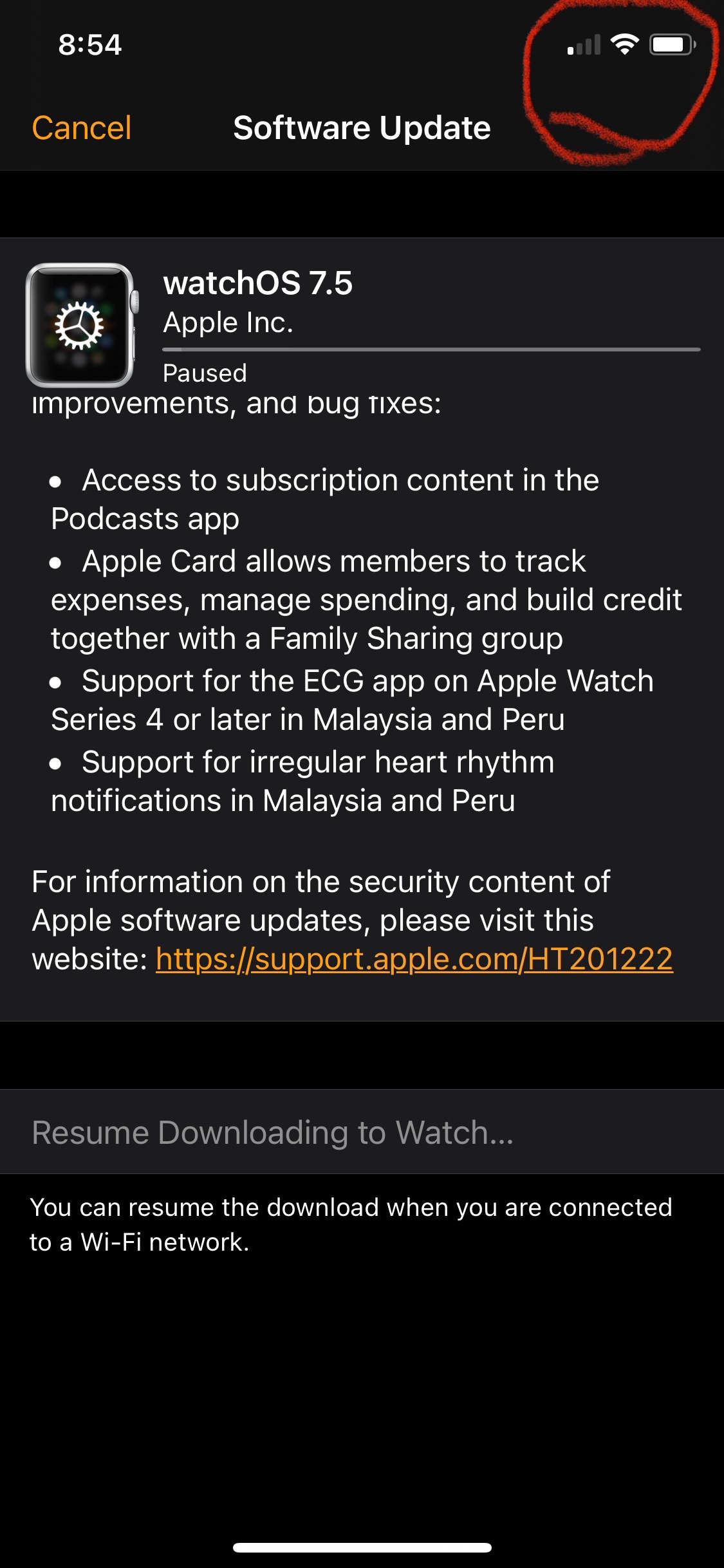 My iPhone says "You can resume the downlo… Apple Community