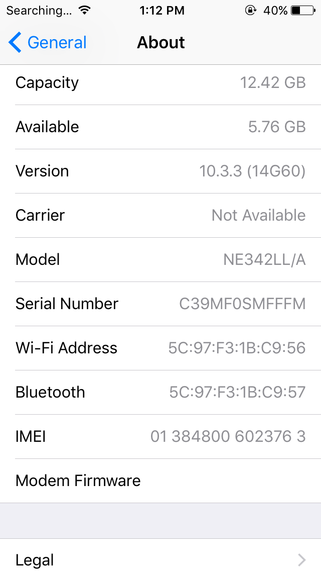 Modem firmware is deleted and Searching t… Apple Community