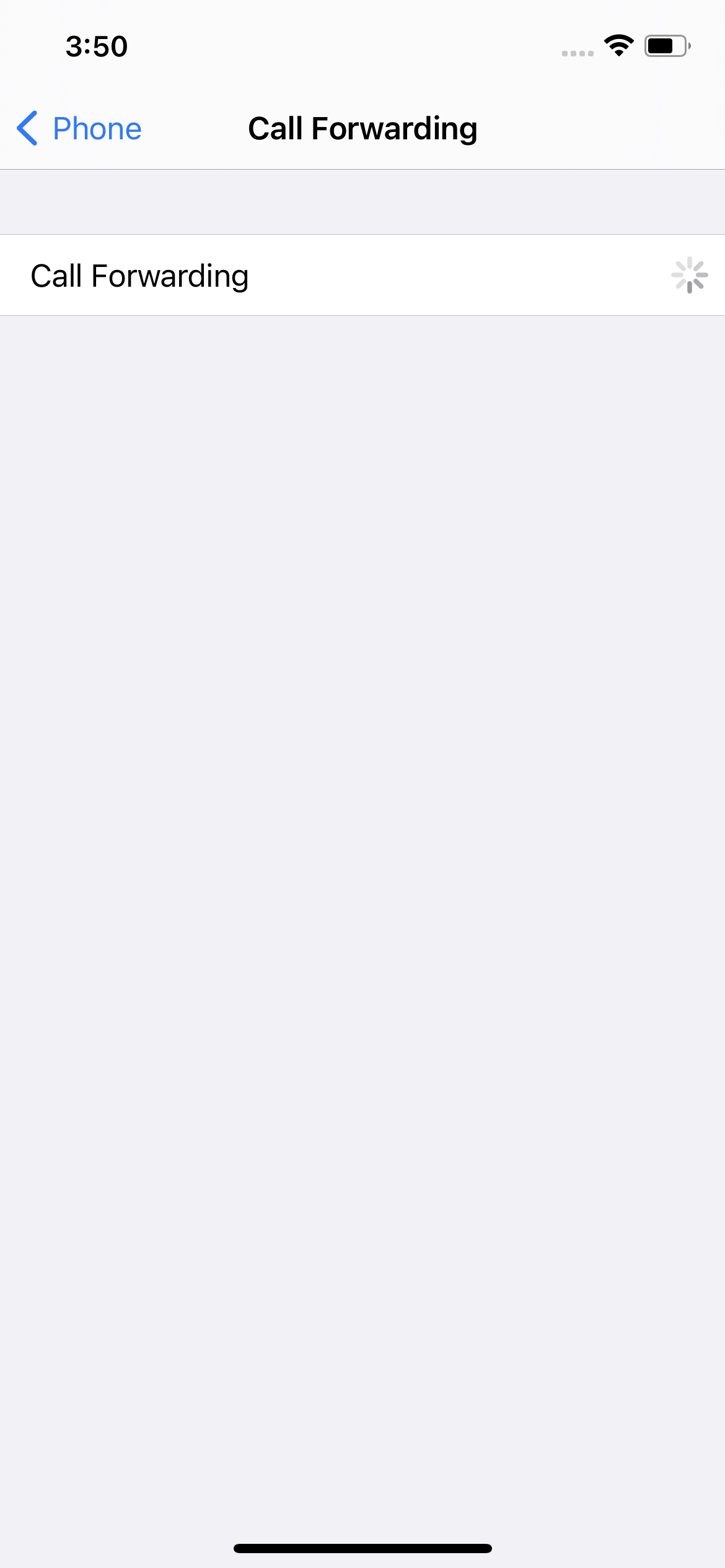 Call forwarding spinning wheel Apple Community