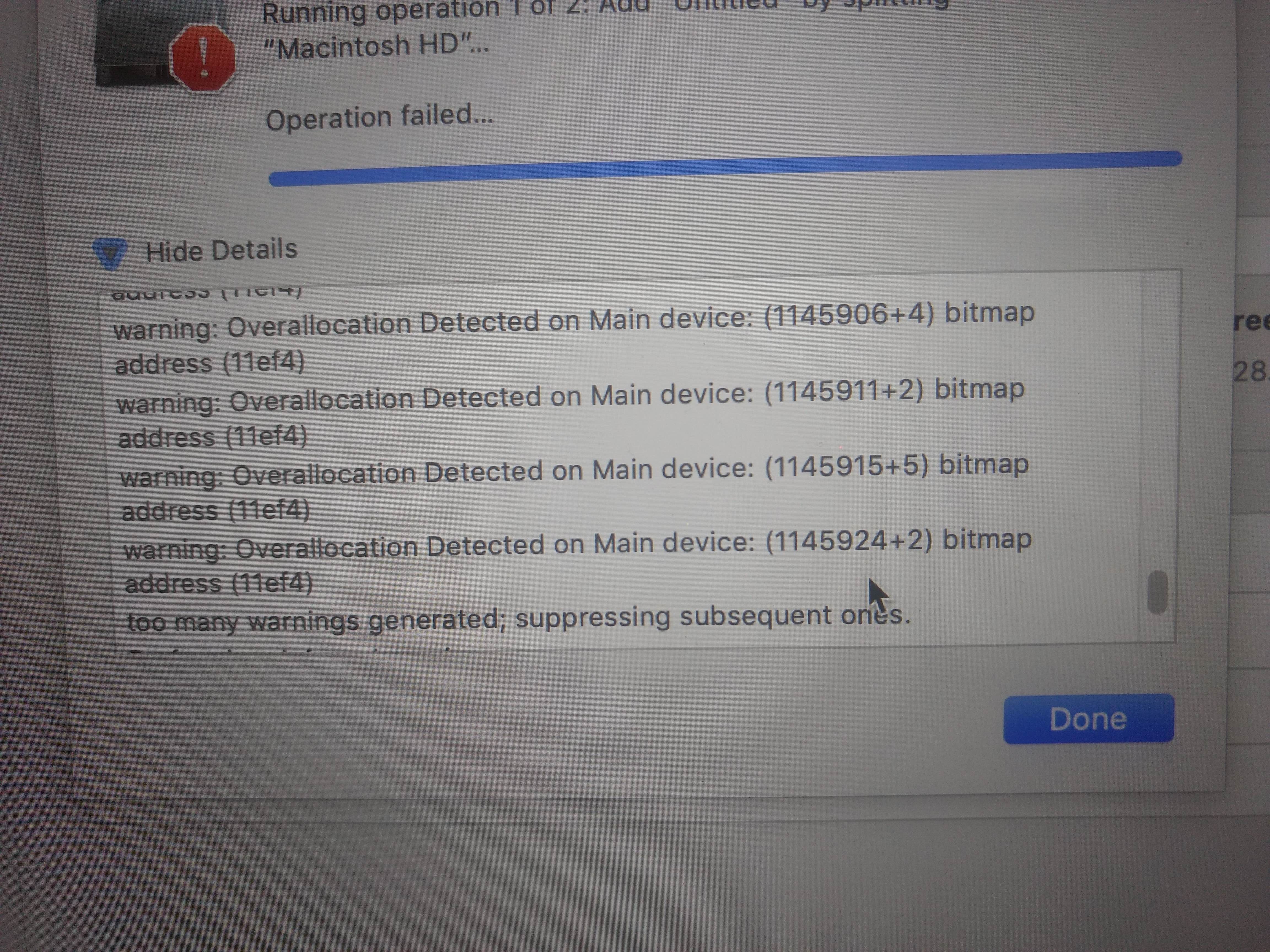Can T Make A New Partition Using Disk Apple Community