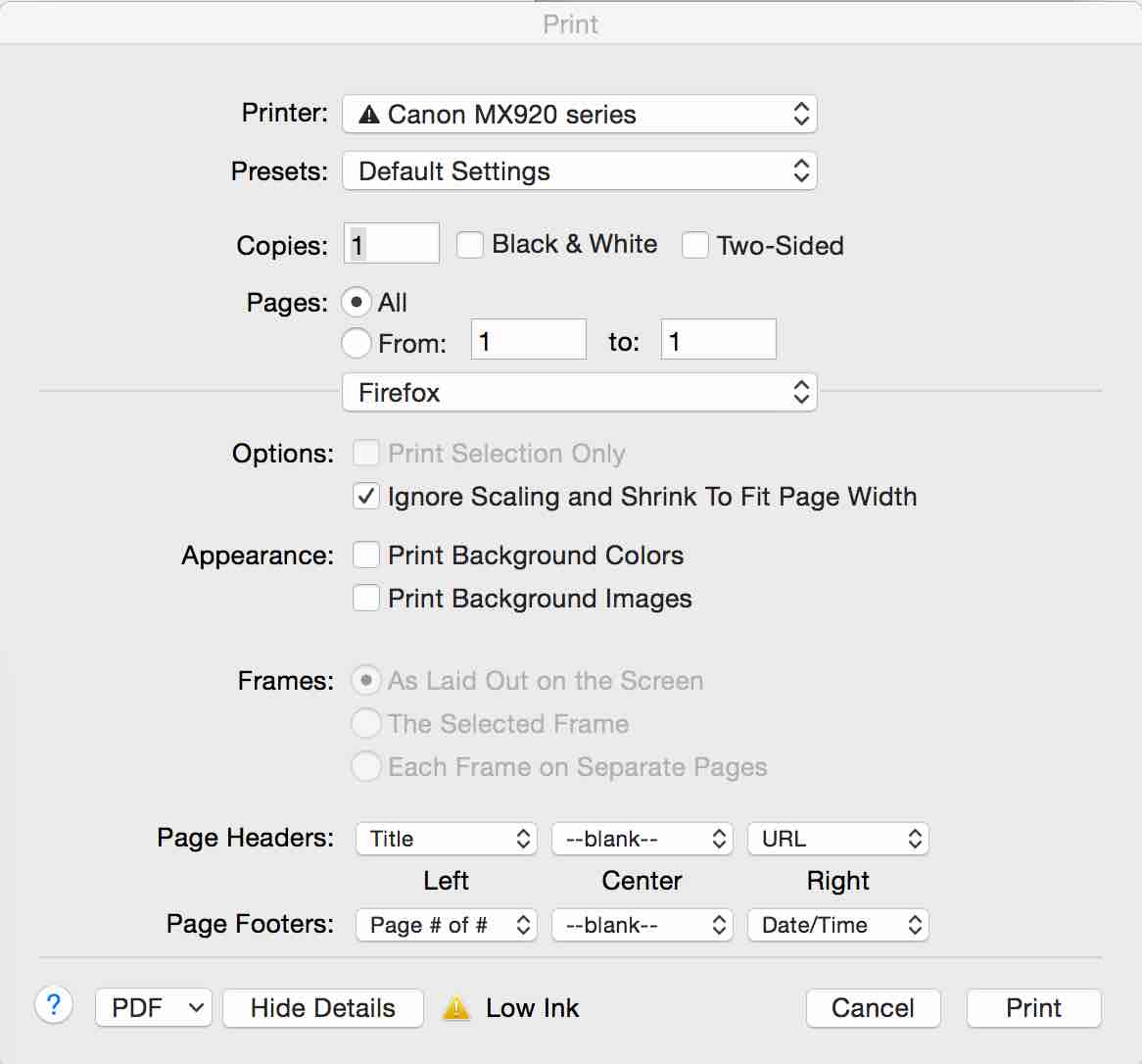 How Can I Set The Page Headers And Footer… Apple Community