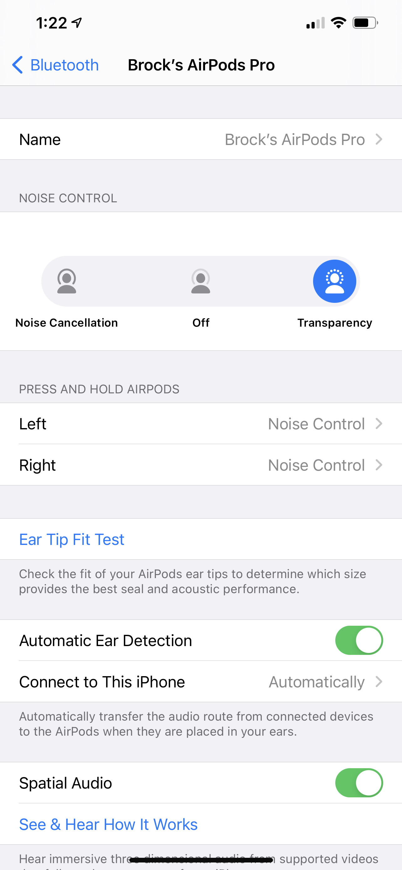 dråbe frokost Ekspert AirPod pro settings aren't saving - Apple Community