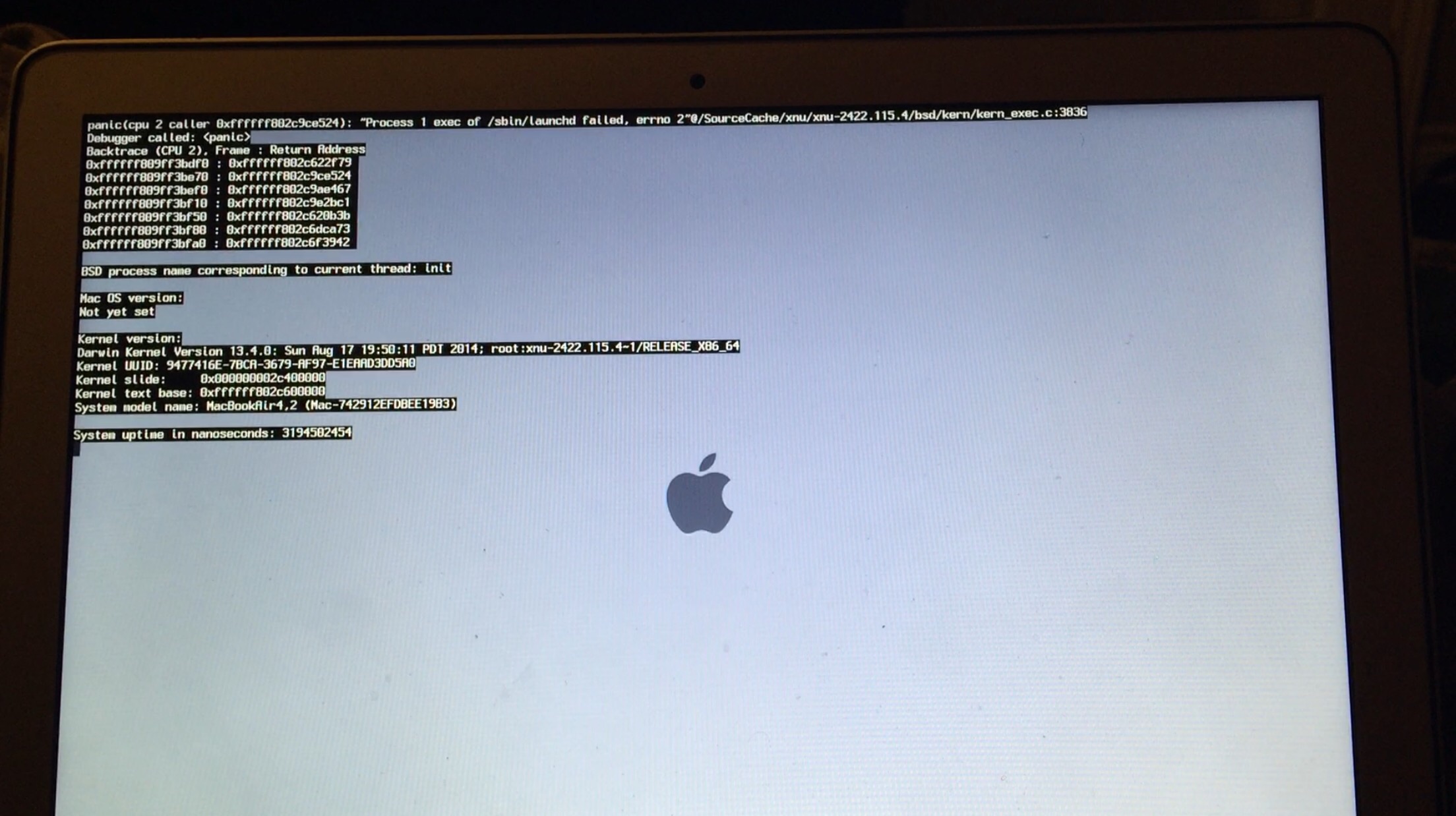 Apple macbook error pioneer sx
