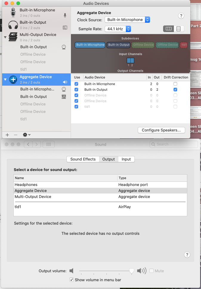 Aggregate & multioutput device macOS… Apple Community