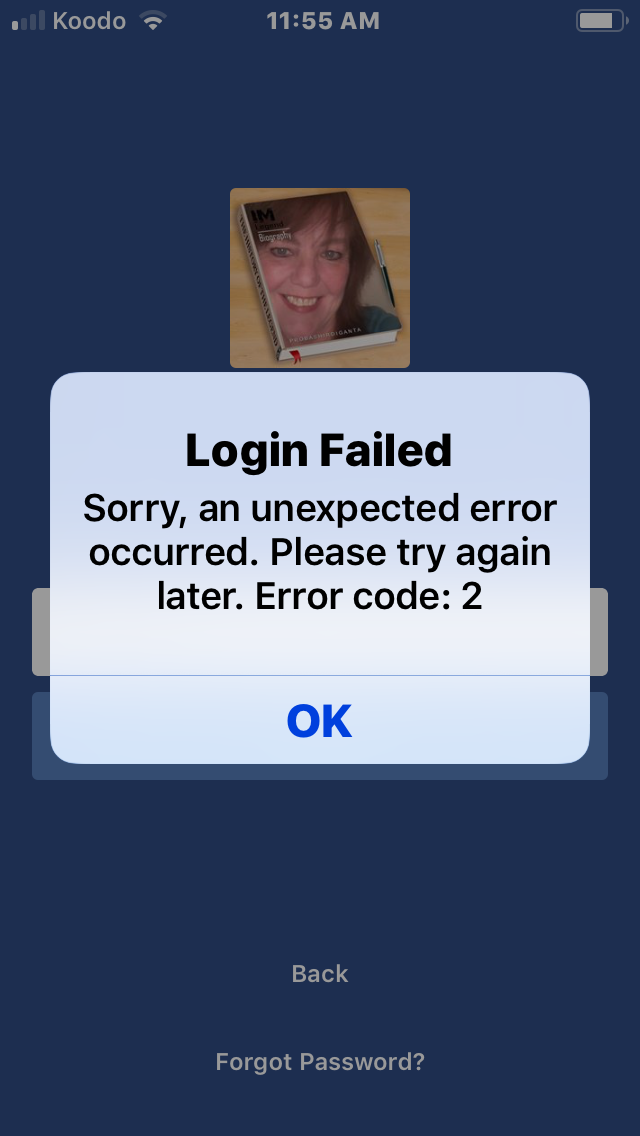 Error Code 2 When Logging Into Facebook Apple Community