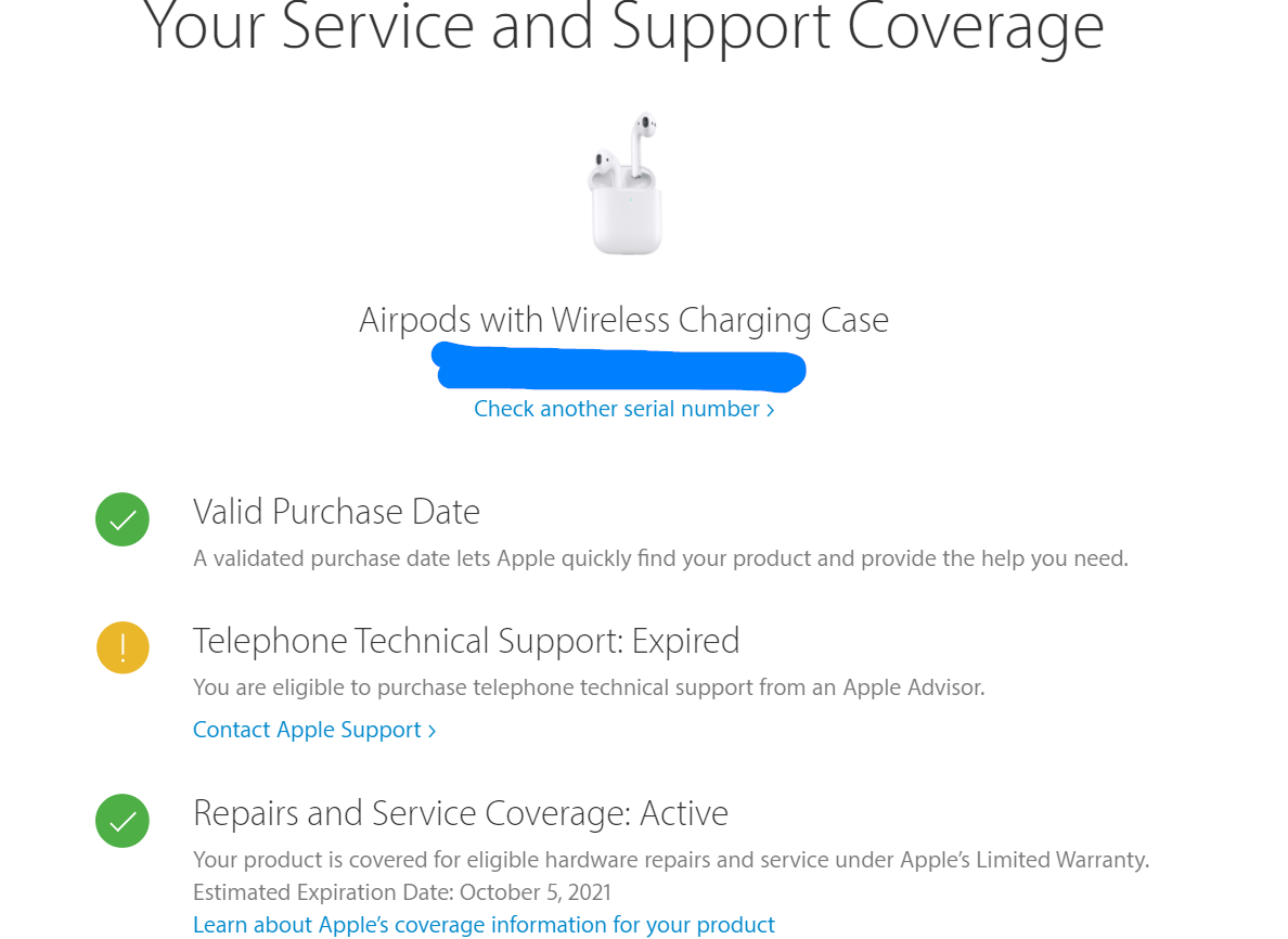 Airpod warranty coverage_less than 1 year Apple Community
