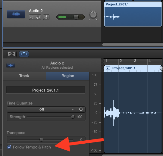 How do I speed up a region in garageband … - Apple Community